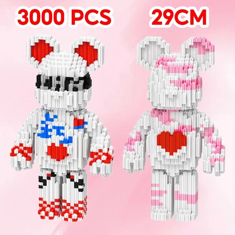 เลโก้บล็อกตัวต่อ หมีรุนแรง 3D สัตว์น่ารัก thumbnail 10