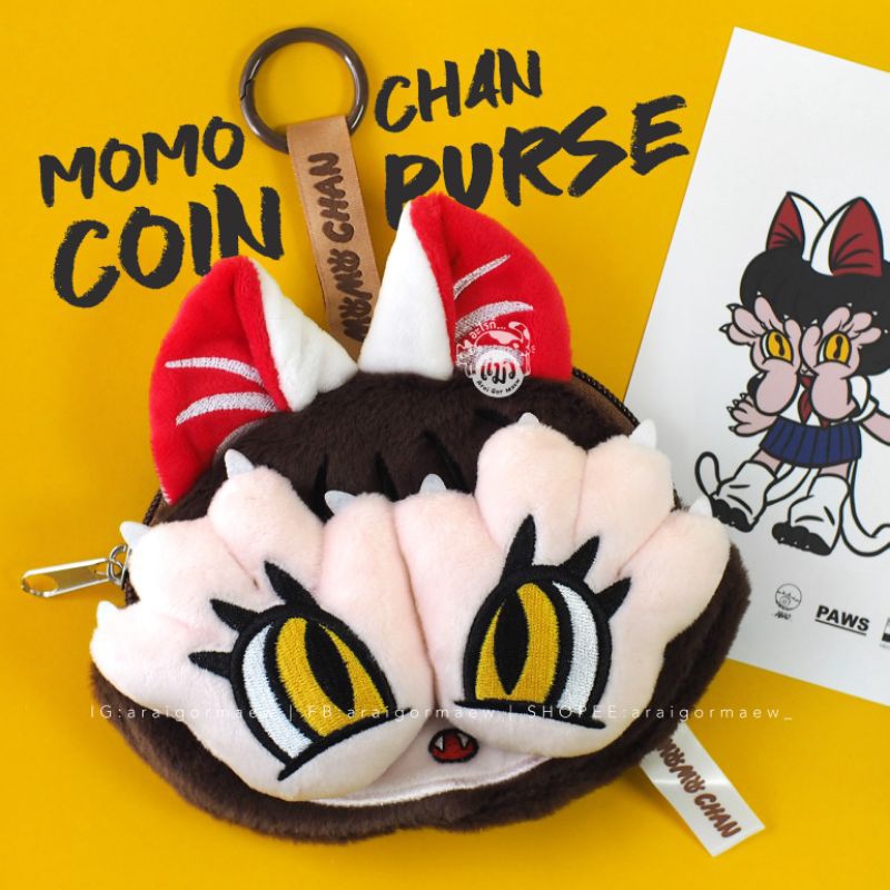 ✋🏻👁️พร้อมส่ง👁️🤚🏻ลิขสิทธิ์แท้ Paws Nova พวงกุญแจกระเป๋าใส่เหรียญ ใส่บัตร Momochan Coin Purse ศิลปิน G