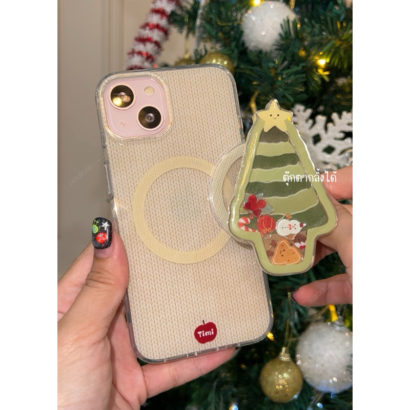 (ส่งจากในไทย)🎄เซ็ทคริสต์มาส แม่เหล็ก ต้นคริสต์มาส ด้านในกริปต๊อกกลิ้งได้