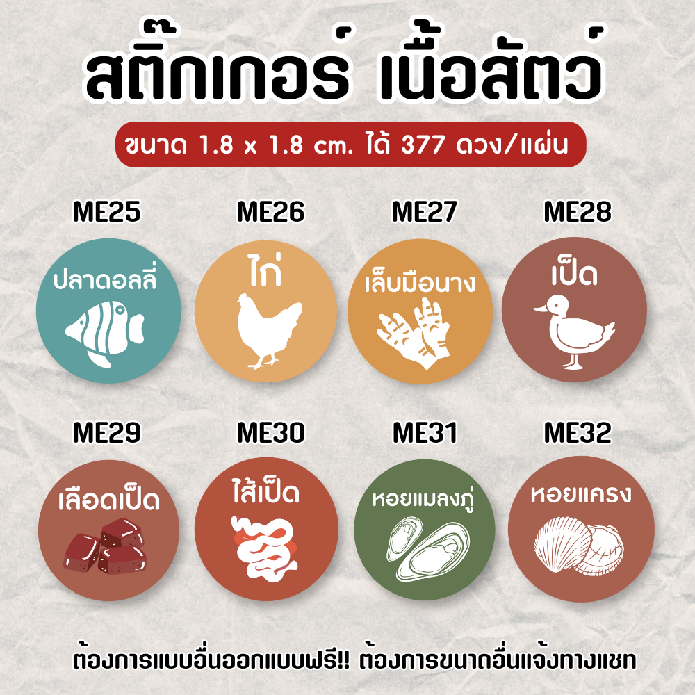 สติกเกอร์ สัตว์ หมู ไก่ วัว ปลา ออกแบบฟรี🔥 ทักแม่ค้ามาเลยจ้า - รูปที่ 3