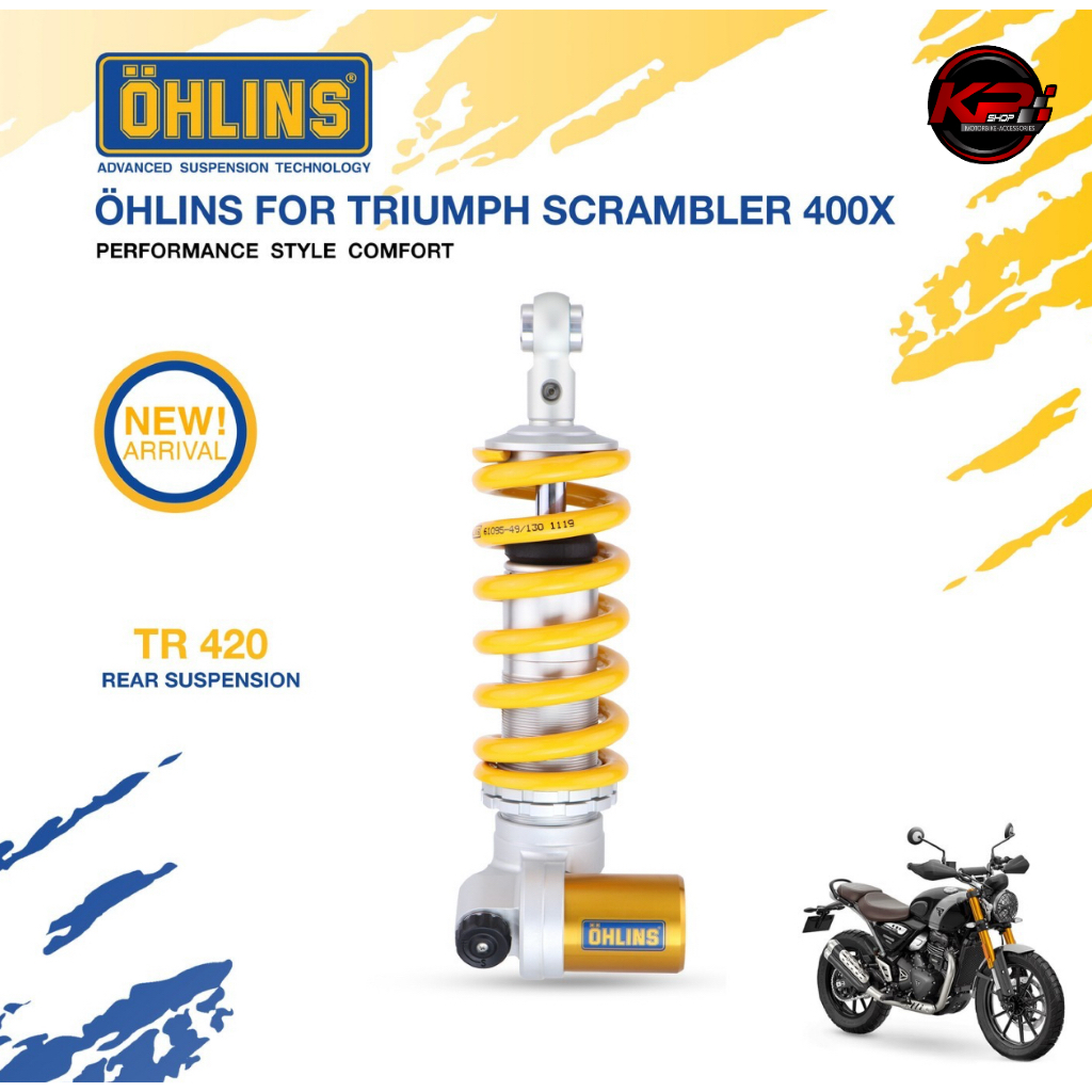 โช๊คอัพหลัง OHLINS TR 420 FOR TRIUMPH SCRAMBLER 400X (OHLINS รับประกัน 2 ปี)