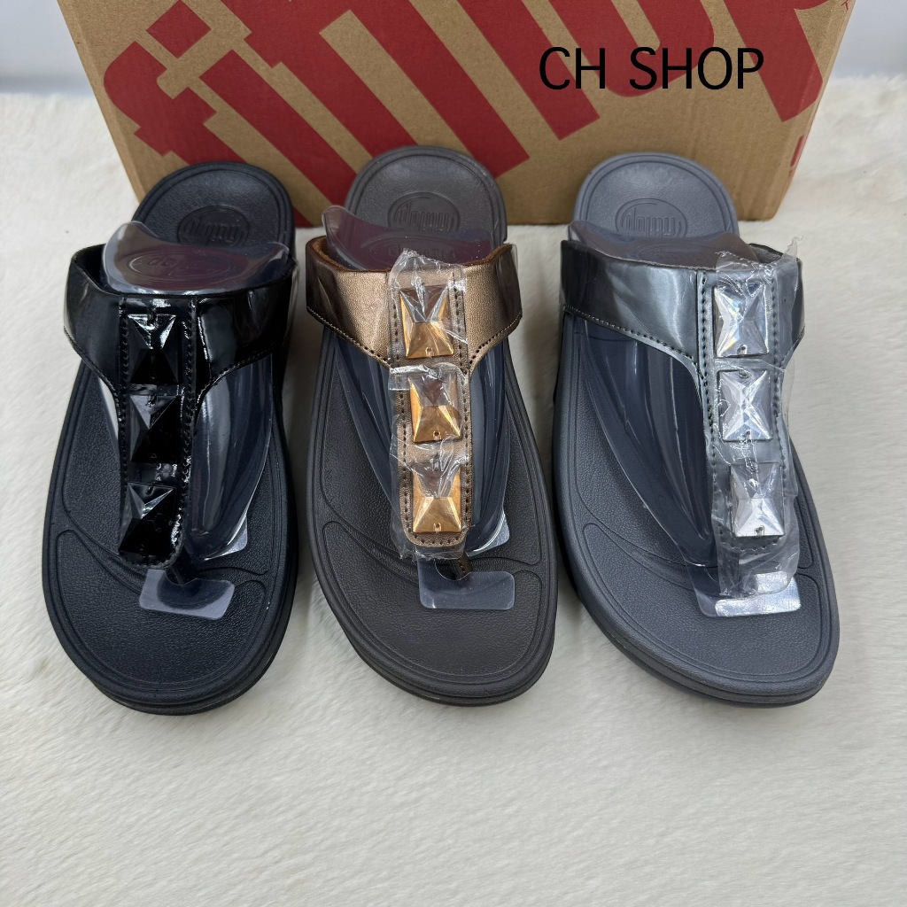รองเท้า fitflop สำหรับผู้หญิง เป็นหนังแก้วทำความสะอาดง่าย มี3สีให้เลือกค่ะ