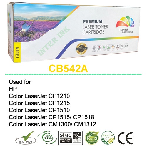 หมึกพิมพ์ CP1210 / CP1215 / CP1510 / CP1515 / CP1518 / CM1300 / CM1312 (CB542A) สีเหลือง Color Box