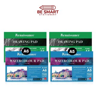Renaissance A6 A5 สมุดวาดเขียนกระดาษวาดรูป 100 ปอนด์ เรานาซอ…