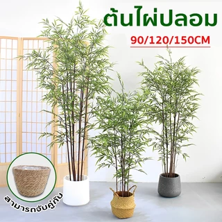 🎍ต้นไผ่ปลอม ต้นไม้ ต้นไผ่ปลอมสวยๆ ไม้ไผ่จริง สีไม่จางลง50ปี 0.9/1.2/1.5M ตกแต่งบ้าน