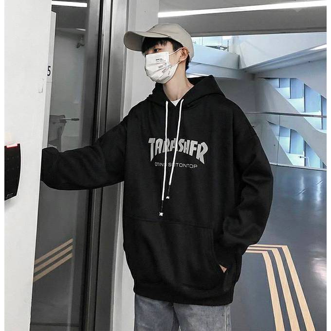 เสื้อแขนยาวผู้ชายแบบมีฮู้ด ผ้าหนาเหมาะสำหรับฤดูหนาวมีหลายสี รุ่น7650
