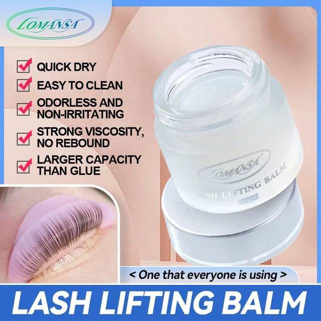 กาวลิฟติ้งเนื้อบาล์ม Lomansa ของแท้100% กาวลิฟติ้งขนตา ขนาด10กรัม