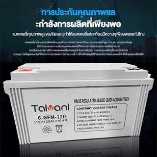 แบตเตอรี่โซล่าเซลล์ 12V 55AH/65AH/100AH/120AH เทคโนโลยีเยอรมัน แบตเตอรี่แห้ง Deep Cycle แหล่งจ่ายไฟระบบโซลาเซลล์