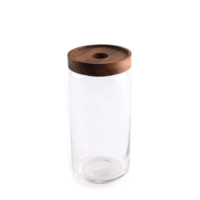 CHABATREE - CYNOSURE GLASS JAR ขวดโหล ฝาไม้ ขนาด 1000 CC. (ST009)