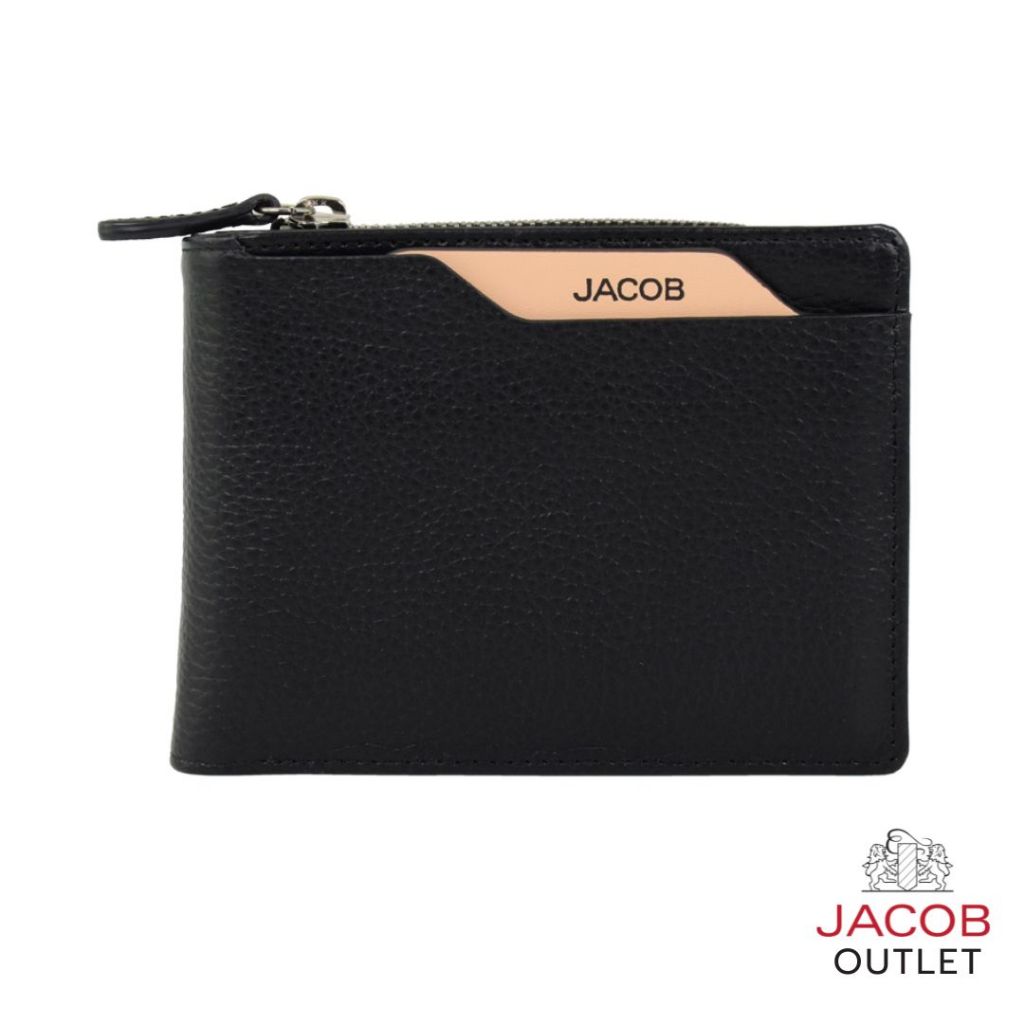 JACOB กระเป๋าสตางค์ชาย หนังแท้ มีช่องเก็บ ID ถอดได้ - รุ่น 22545