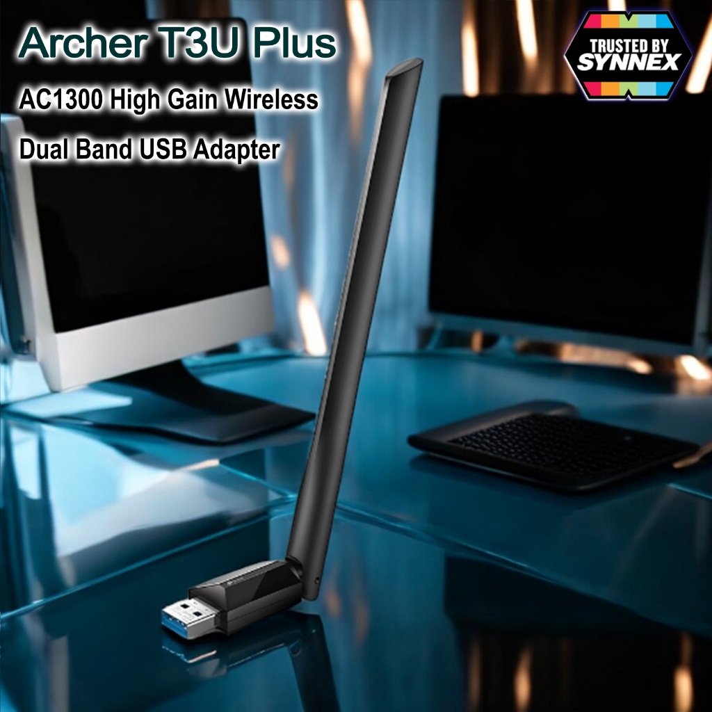 [ส่งด่วน] ยูเอสบีไวไฟ Archer T3U Plus AC1300 High Gain Wireless Dual Band USB Adapter