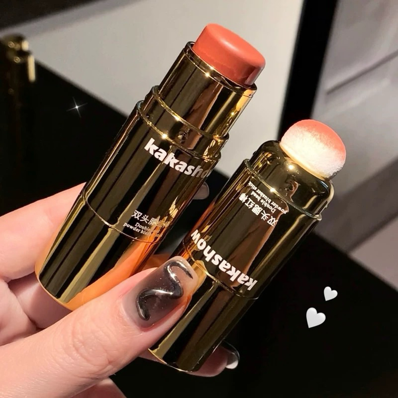 O-08 Kakashow Blush Stick บรัชออน แบบแท่งสองหัว พร้อมฟองน้ำไว้คอนทัว กันน้ำ ติดทนนาน ดูเป็นธรรมชาติ