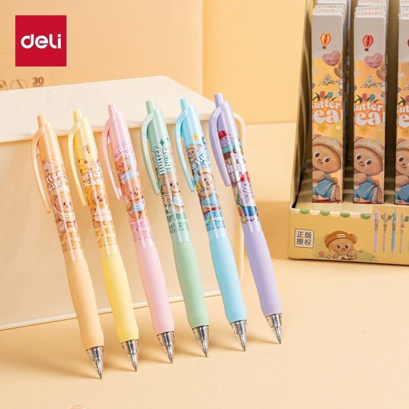(พร้อมส่ง) กล่องสุ่มปากกาเจลน้องหมีเนย Deli x Butterbear ลิขสิทธิ์แท้