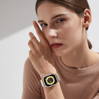 สายกีฬาไนลอนเหมาะสำหรับ iWatch Series11 10 9 8 7 6 5 4 3 2 1 se แฟชั่นและสายสบาย 38mm40mm41mm42mm46mm49mm