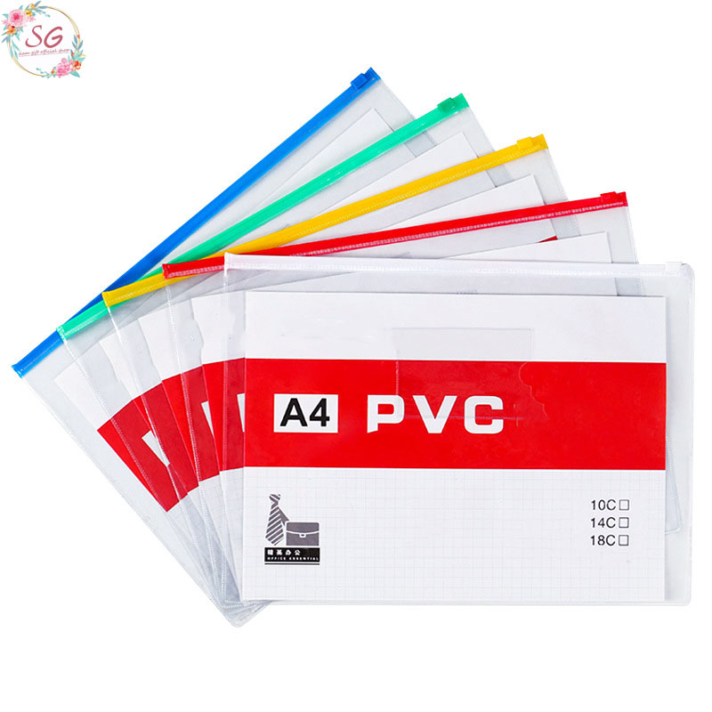ซองซิปพลาสติก A4 วัสดุ PVC ซิปกันน้ำ ประหยัดคุ้มค่า ถูกและดี พร้อมจัดส่ง พร้อมส่ง ที่ใส่เอกสาร