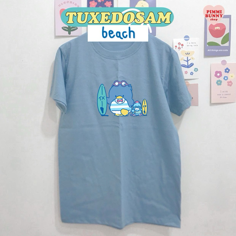 (pimmibunny.shop)เสื้อยืดลาย TUXEDOSAM BEACH