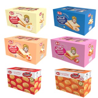 M&D ขนมเปี๊ยะ ขนมปัง ยกกล่อง 12ชิ้น ขนมปังไส้ถั่วเหลือง ไก่ห…