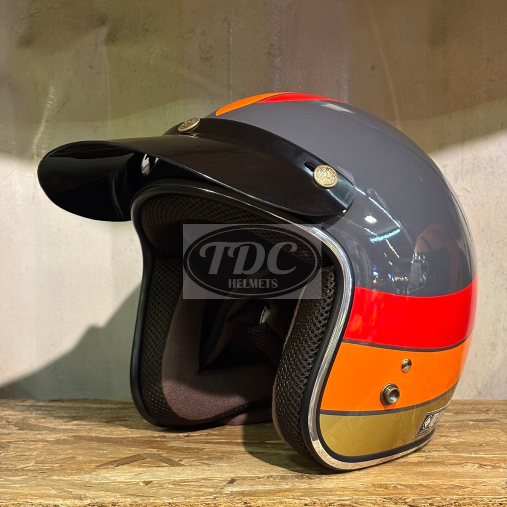 TDC helmet LUNA หมวกกันน็อคเปิดหน้า คลาสสิค ถอดซัก เลือกไซส์ได้ มีแก๊ปแถมให้