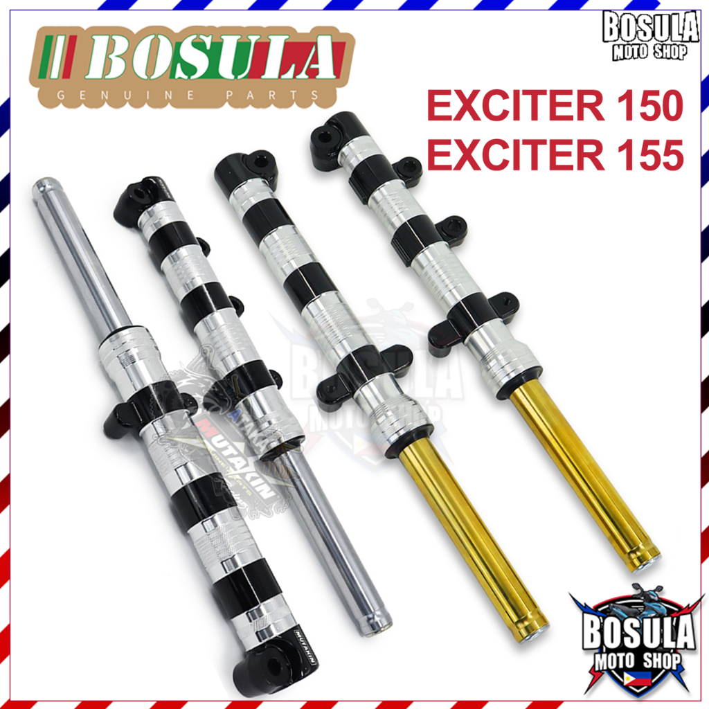 BOSULA โช้คหน้า กระบอกโช้คกลึง YAMAHA EXCITER150/EXCITER155 กระบอกโช๊ค+แกนโช๊คหน้า พร้อมแแกน โช้คหน้
