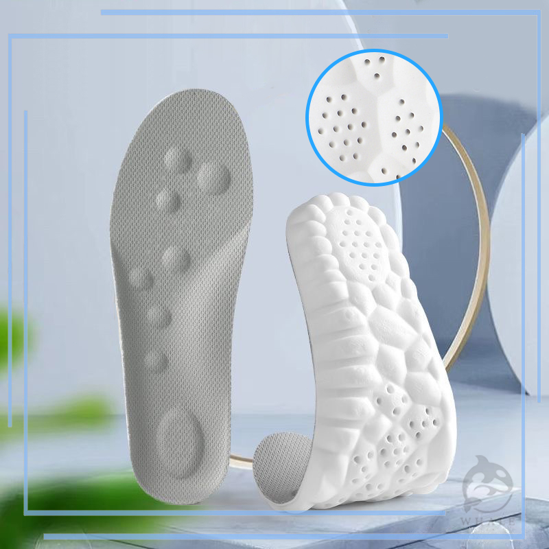 1 คู่ความยืดหยุ่นสูง Latex Sport Insoles แผ่นรองเท้านุ่ม Arch สนับสนุน Orthotic Insoles Breathable ระงับกลิ่นกาย Shock A