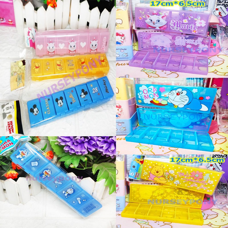 กล่องใส่ยา 7,12 ช่อง ลิขสิทธิ์แท้ Sanrio , Disney ใส่ยา ใส่ของกระจุกกระจิก น่ารัก ใช้ทน ถูกมาก ๆ