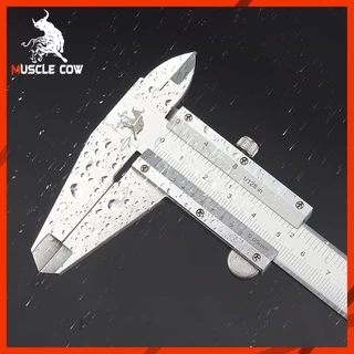 MUSCLE COW คีมวัดแบบเวอร์เนียร์ สแตนเลส 6นิ้ว 8นิ้ว (ความละเอียด 0.05 มม. 1/128 นิ้ว)