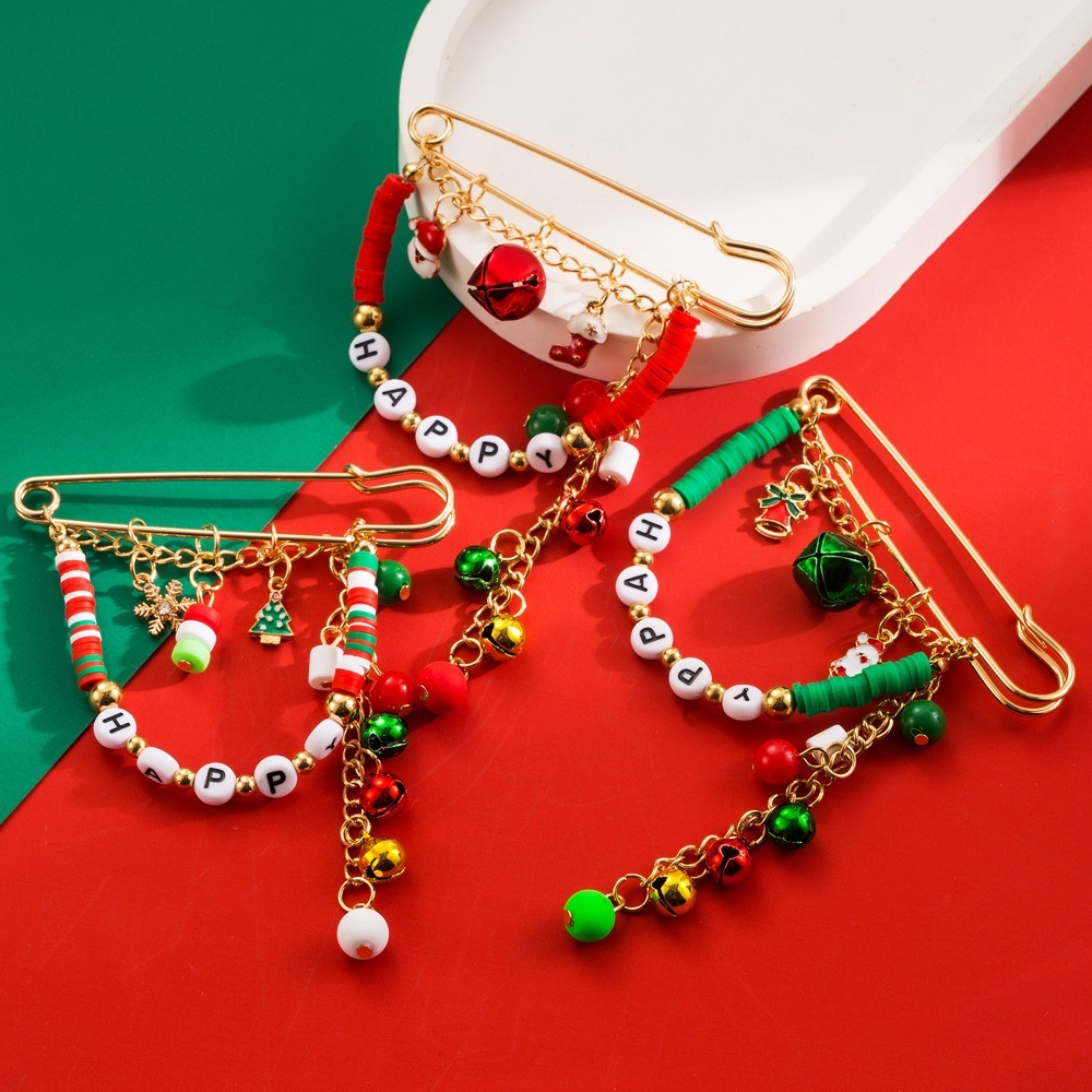 เข็มกลัดคริสมาสต์ คนท้องน่ารักๆ X'Mas_V2(พร้อมส่งจากไทย)