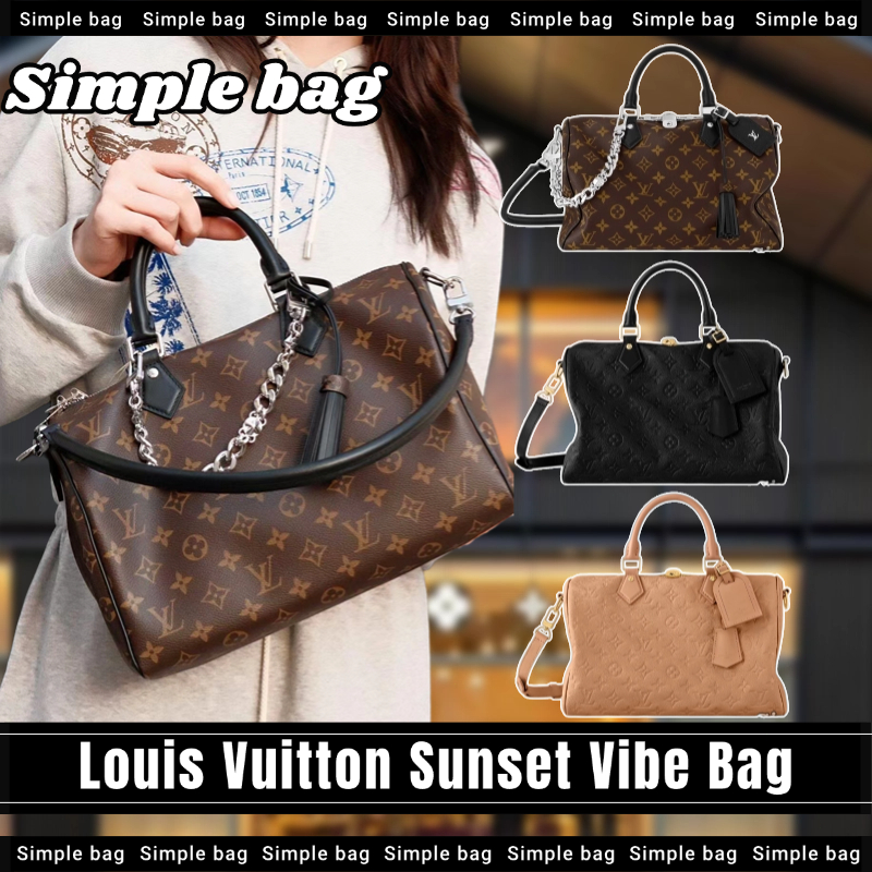 หลุยส์วิตตอง Louis Vuitton Speedy Soft 30 Dark Bag LV กระเป๋าสะพายเดี่ยว #Simple bag