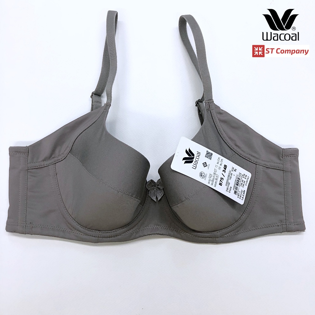 เสื้อใน Wacoal Basic Bra รุ่น WB9920 สีน้ำตาล 4/5 cup เสริมโครง เสริมฟองบาง ช่วยเก็บกระชับทรง เก็บเน