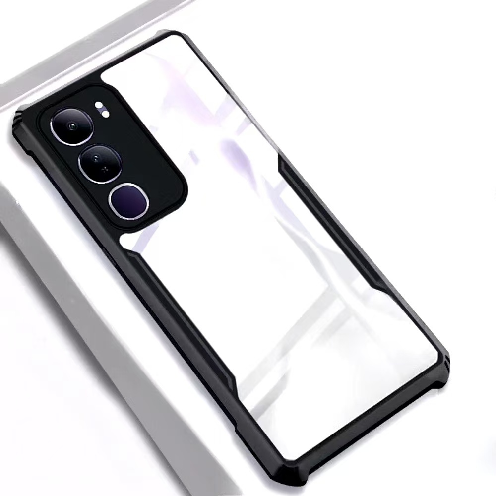 Vivo Y300 5G/Vivo Y300 Pro 5G/Vivo Y19S/Y200 5Gตรงรุ่น(ส่งในไทย)เคสกันกระแทกขอบสีหลังใสVivo V40 Lite