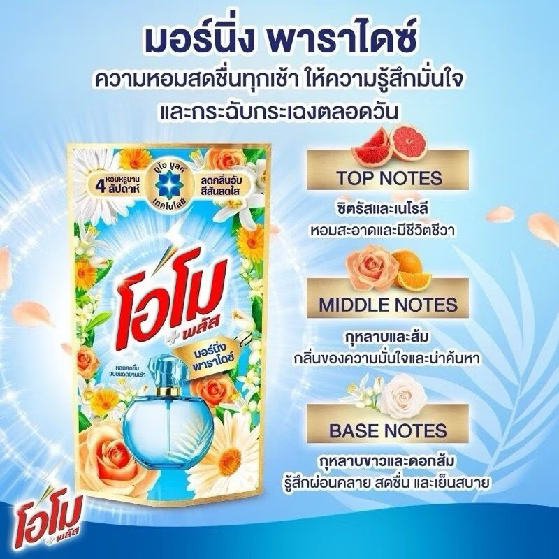 Omo Plus น้ำยาซักผ้า ชนิดน้ำ สูตรเข้มข้นขนาด 700 มล.