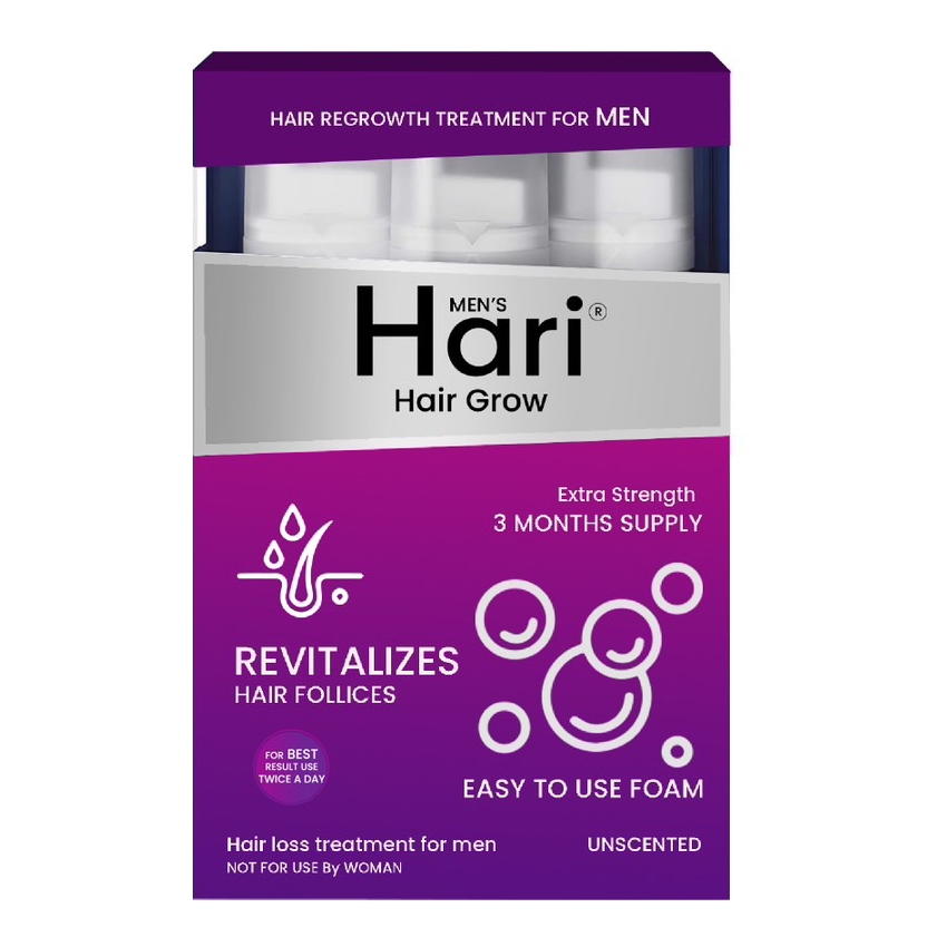 Hari Hair Treatment (โรแกน )สูตรโฟม สำหรับผู้ชาย ของแท้ จาก USA