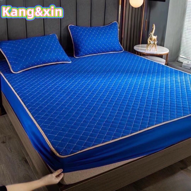 ผ้าปูที่นอนเสริมใยนุ่ม(เนื้อผ้า3ชั้น) 3ขนาดให้เลือก3.5ฟุต5ฟุต6ฟุต - รูปที่ 3