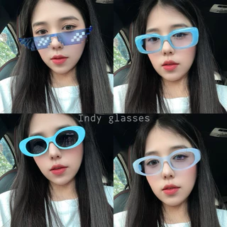 มีส่งด่วน 🇹🇭 แว่นสีฟ้า แว่นตาแฟชั่น แว่นกันแดด 💙 รวมสีฟ้า 🩵 มีเก็บเงินปลายทาง