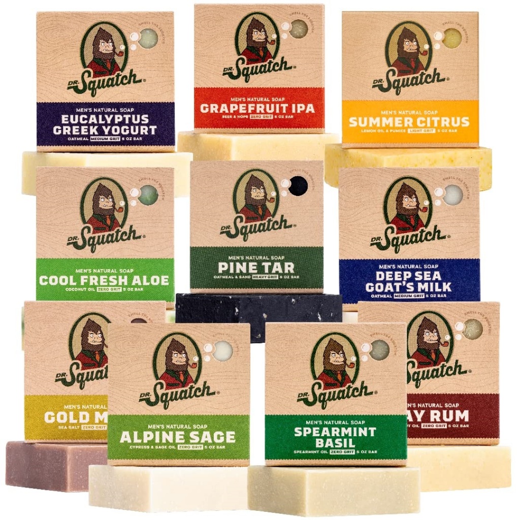 พร้อมส่ง ของแท้ Dr. Squatch Men's Natural Soap Bar (141g) (Various Scent)/Soap Saver (1pcs)
