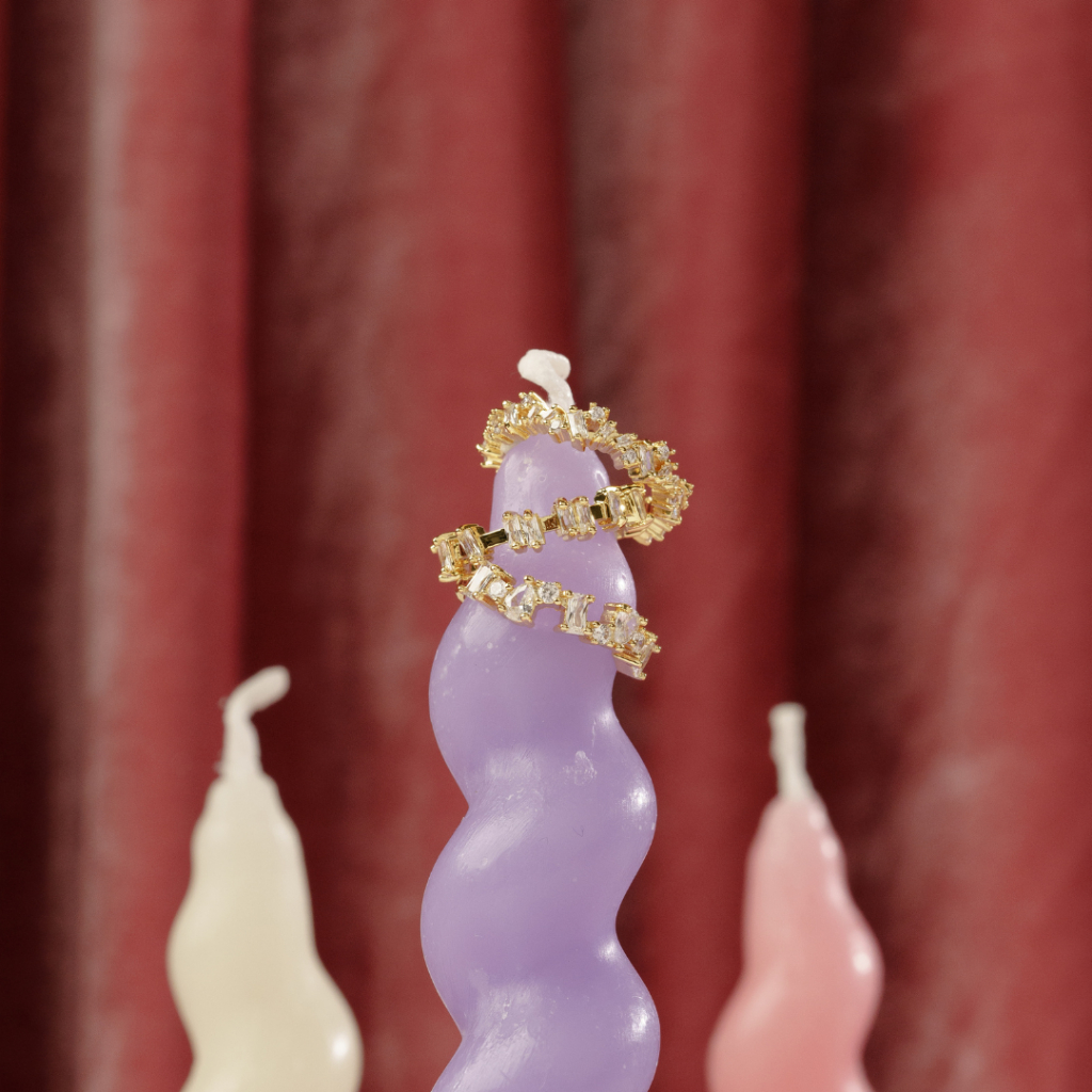 Pastel Crystal Ring แหวนประดับเพทายสีพาสเทล