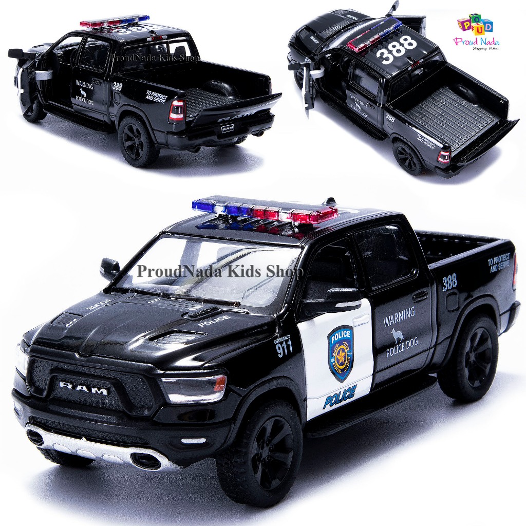 ของเล่นเด็ก โมเดล รถเหล็ก รถกระบะตำรวจ 1:46 KINSMART 2019 RAM 1500 KT5413