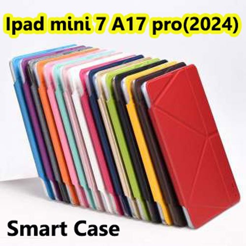 Smart case Onjees % สำหรับไอแพด Mini 7 A17 pro(2024),Mini 6,Mini 5 เคสปกหนัง ตั้งได้ เคส3จีบ ฝาพ้บ