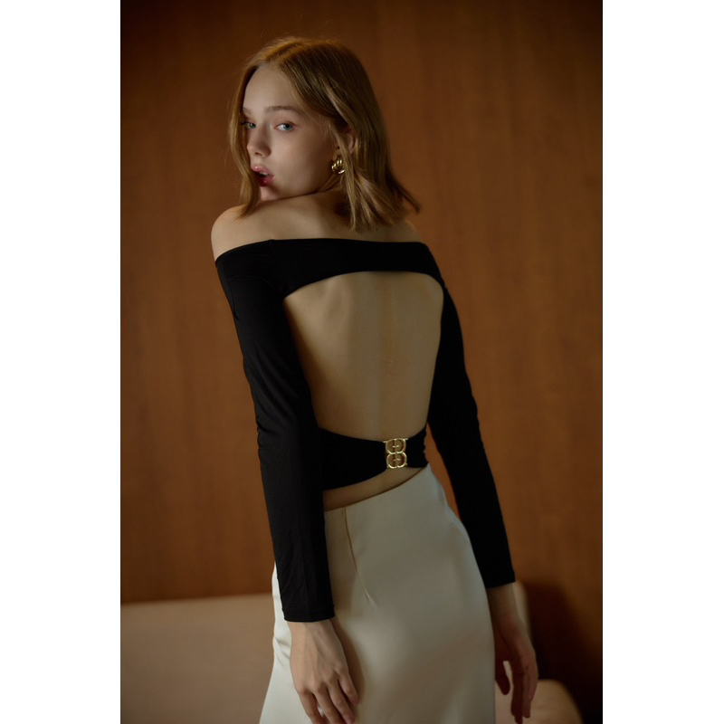 PRIME: EVELYN BACKLESS CROP TOP