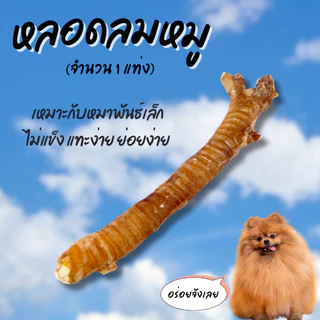 หลอดลมหมูอบแห้ง PORK TRACHER ขัดฟัน สำหรับสุนัข YCrazy 1 แท่ง