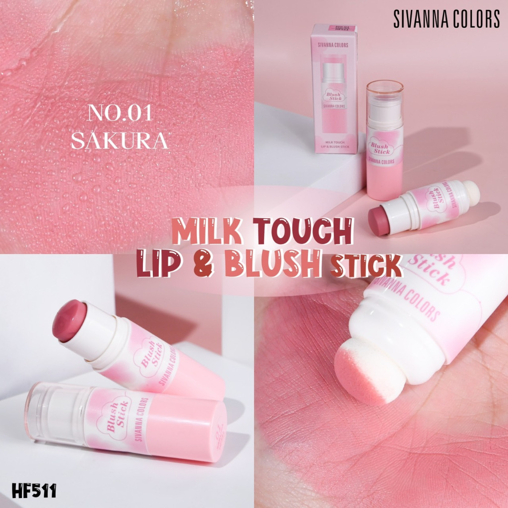 SIVANNA HF511 LIP&BLUSH STICK บลัชแอนด์ลิปทาแก้มสวยทาปากฉ่ำ กันน้ำ สีสวยติดทน
