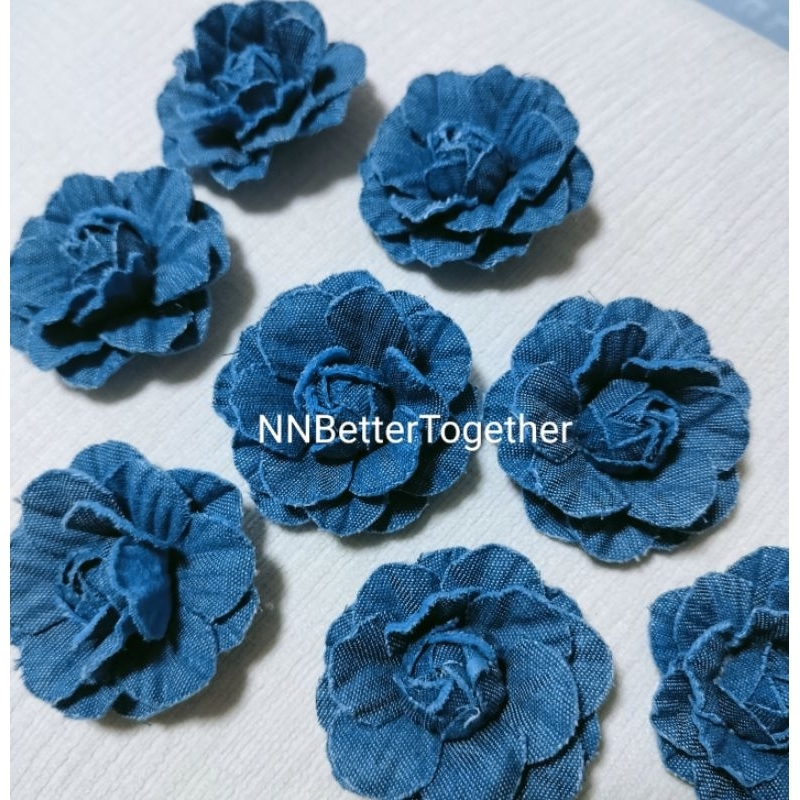 พร้อมส่ง   เข็มกลัด เข็มกลัดติดเสื้อ เข็มกลัดดอกไม้ งานผ้าสียีนส์ ราคา ถูกที่สุด ดีลบีเคเค