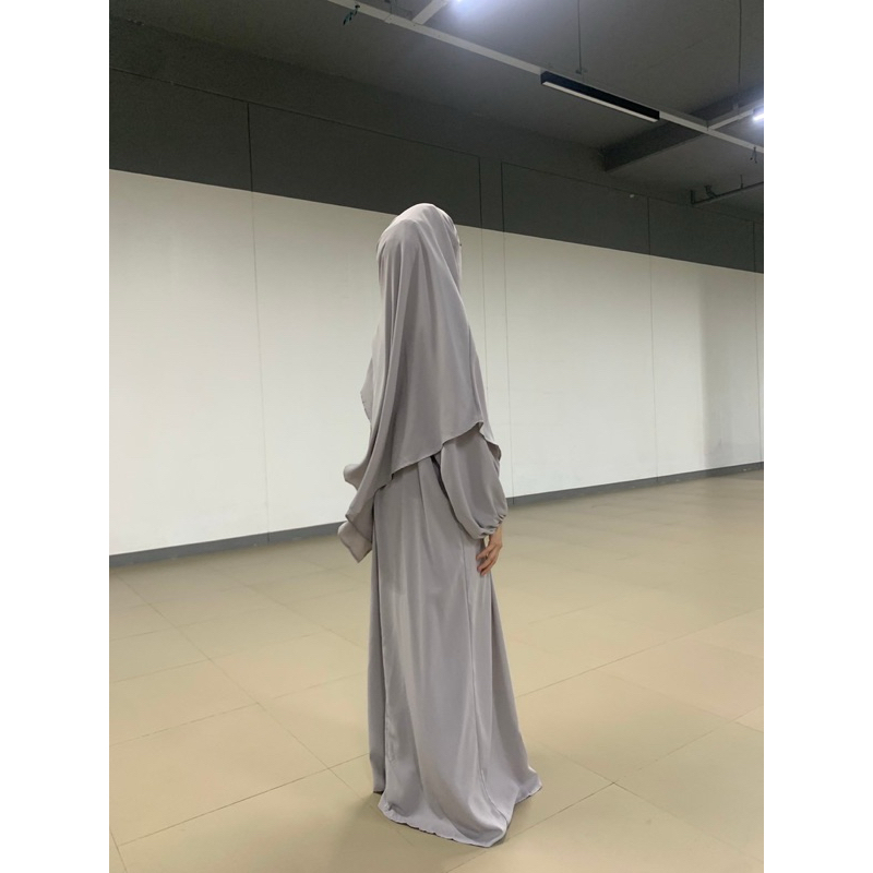 Hijab Khimar ฮิญาบฝรั่งเศล  ผ้าคลุม ใส่แบบปิดหน้าและเปิดหน้า 2 in one
