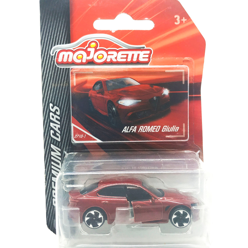 Majorette Alfa Romeo Giulia สีแดงเข้ม Scale 1/61 (8cm) package แบบมีการ์ด
