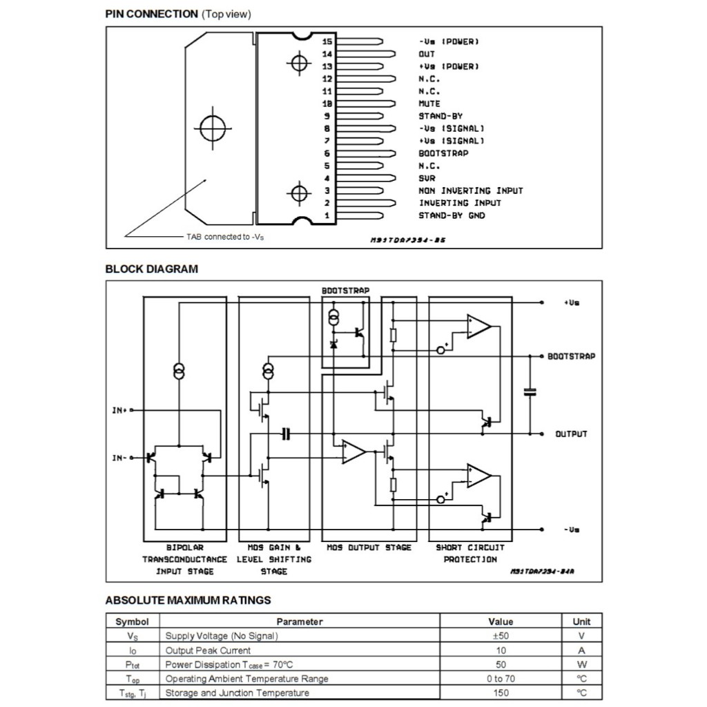 TDA7294 DMOS AUDIO AMPLIFIER WITH MUTE/ST-BY 100V-100W (รับประกันสินค้า 6 เดือน) มีสินค้าพร้อมส่งในไทย
