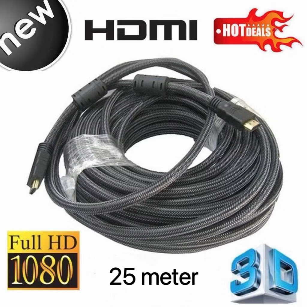 สายยาง TV HDMI 10/15/20/30 เมตร สายถักรุ่น HDMI cable V1.4 3D FULL HD 1080P