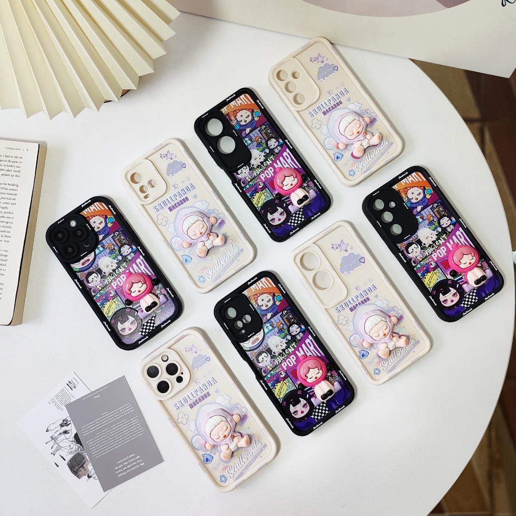 การ์ตูนนูนลายสคัลแพนด้า สำหรับ OPPO A15 A16 A17 A18 A38 A53 A54 A58 A60 A79 RENO11 RENO12 SAMSUNG A05S A13 A24 A53 S23