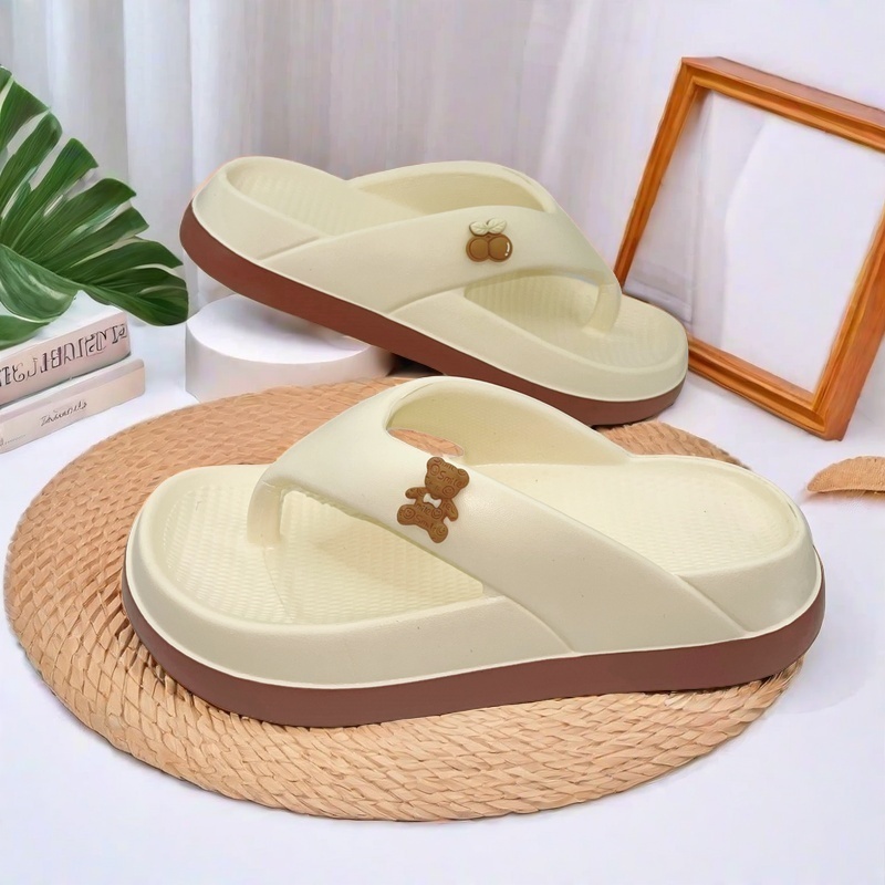 TIKP อุปกรณ์เสริมฟรี รองเท้าแตะ fitflop สำหรับผู้หญิง EVA พื้นหนา กันลื่น รองเท้าแตะลําลอง รองเท้าเต