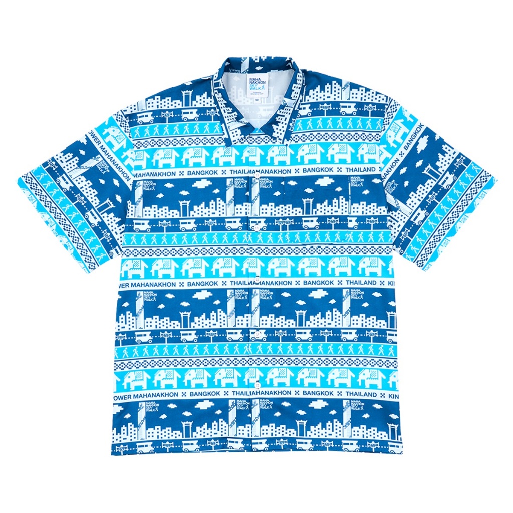 MAHANAKHON SKY WALK T-Shirt - Blue