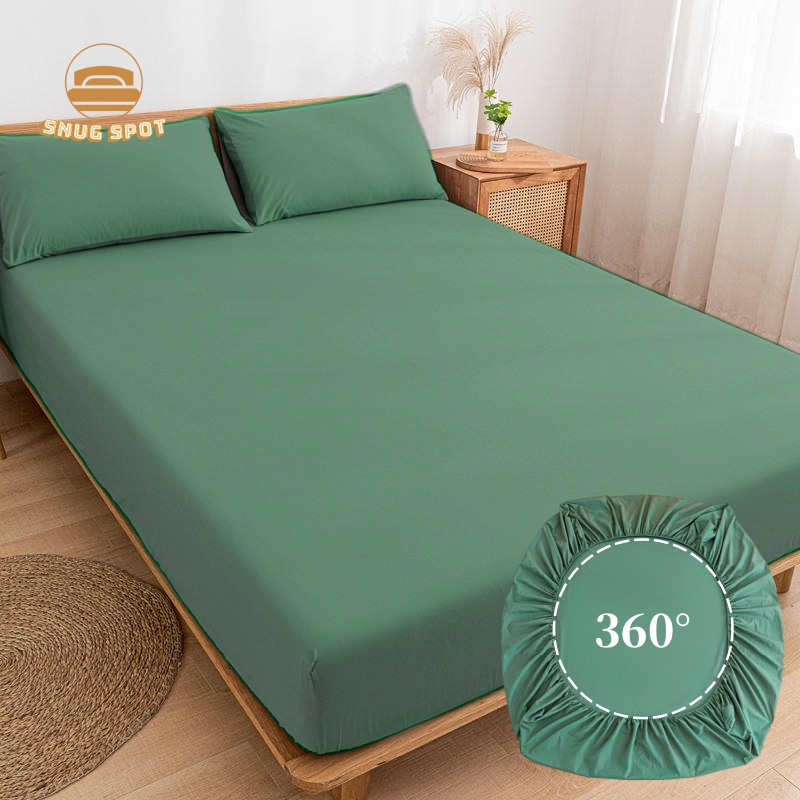 ผ้าปูทีนอน 6ฟุต/5ฟุต/3.5ฟุต/3ฟุต อ่อนนุ่ม (ผ้าปูเตียง+ปลอกหมอน) กันไรฝุ่น สามารถนอนเปลือยกายได้